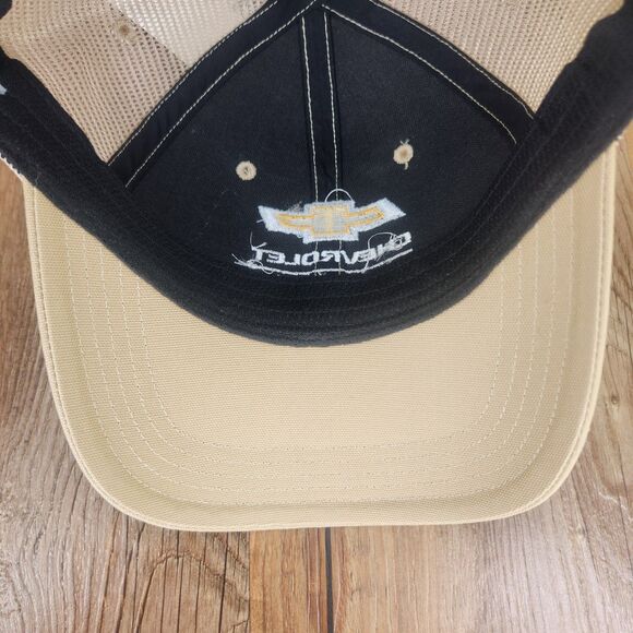 Carhartt Chevrolet Chevy Trucks GM Snapback Hat Cap Tan Brown Mesh Bowtie Brand - Picture 8 of 11
